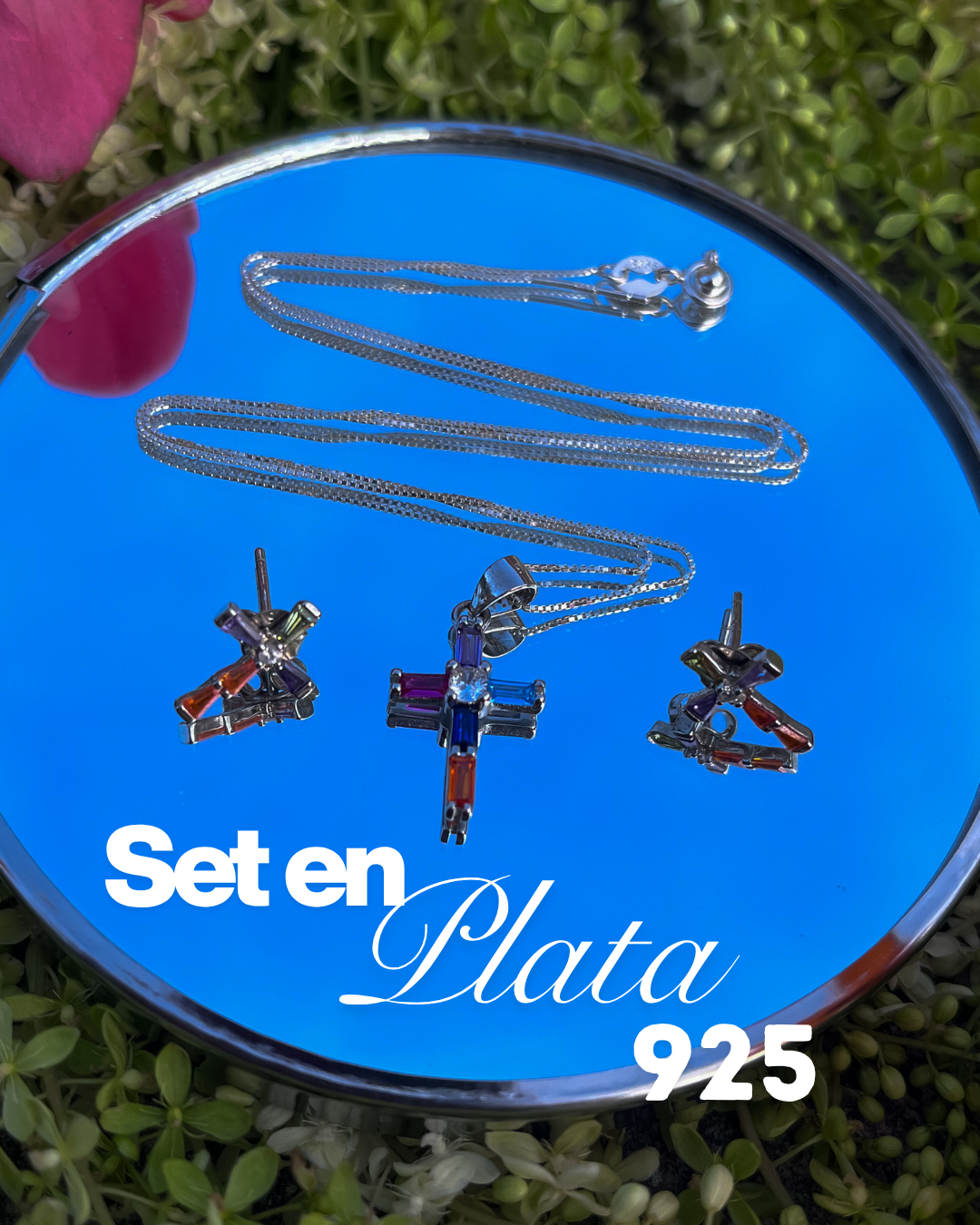 Set cruz en plata 925